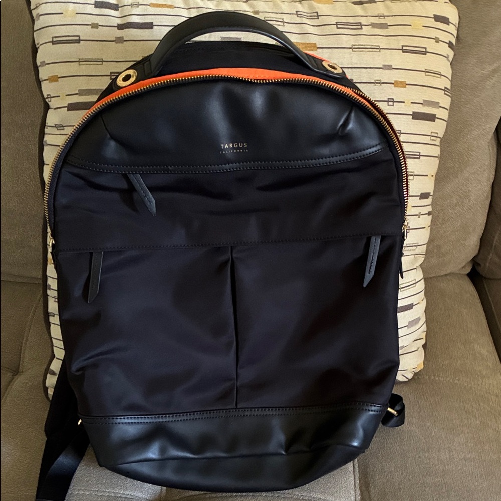 Targus Black and Orange Backpack